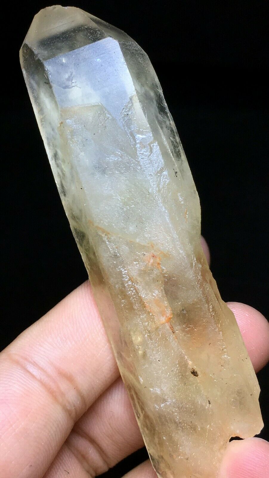 RARE Natural yellow Lemurian citrine Quartz Crystal