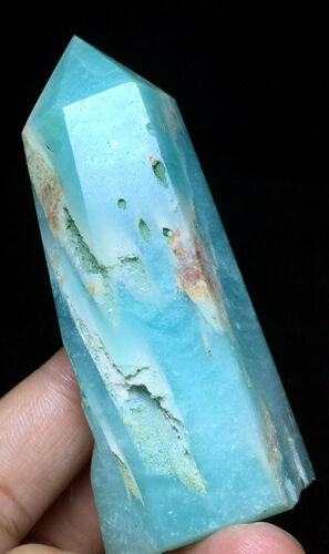 Natural Aqua / Caribbean Calcite blue aragonite tower new rare crystal beach mineral