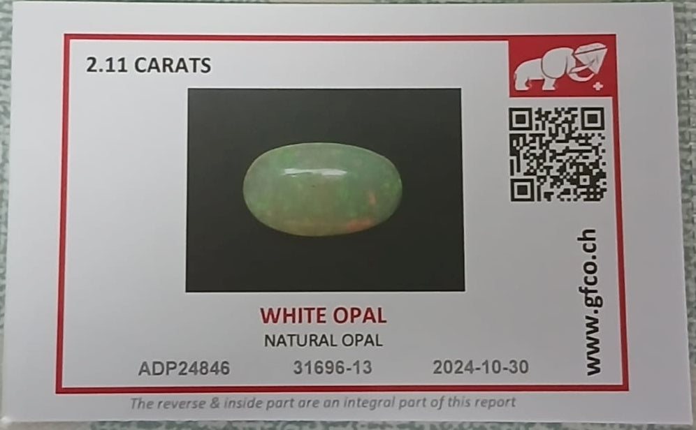 Natural Certified Opal 2.11cts OP31