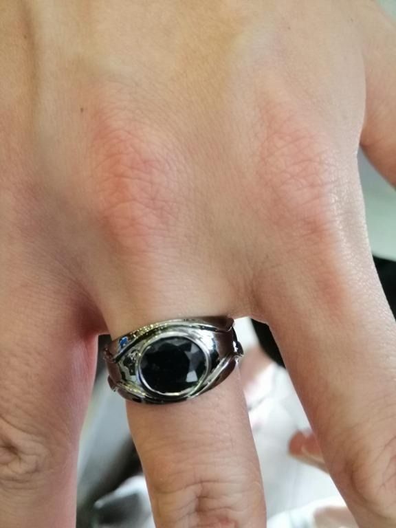 Midnight Mystique: Stunning Black Rhodium Ring