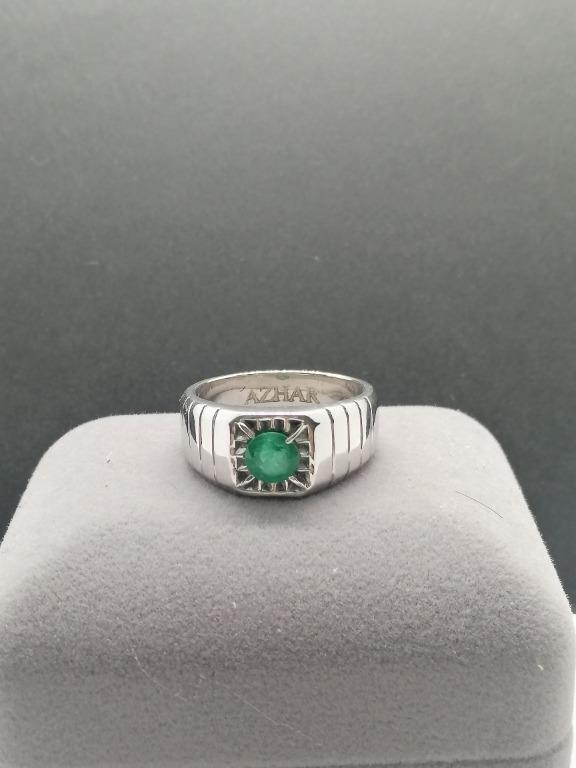 Custom Made Certified Emerald Ring w/Laser Engraving
