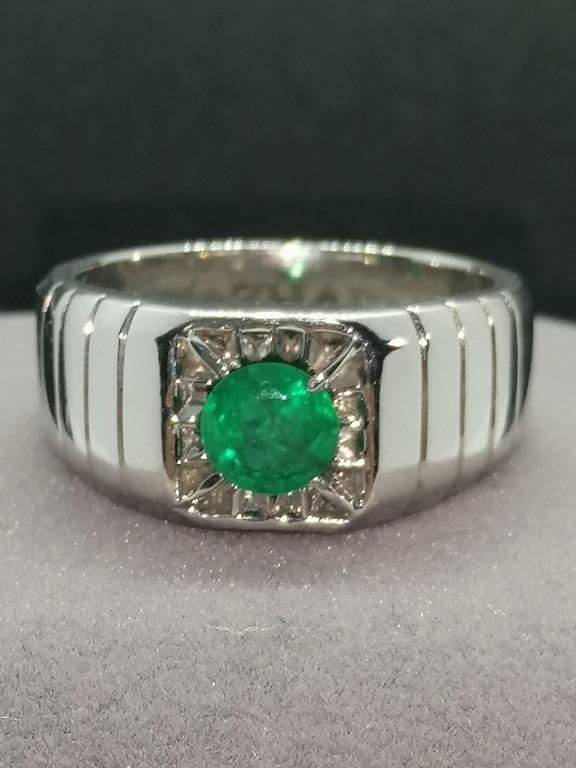 Custom Made Certified Emerald Ring w/Laser Engraving