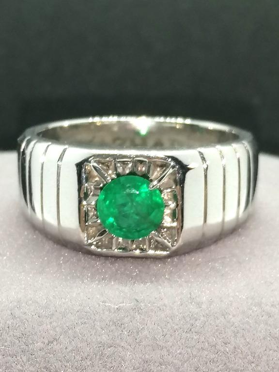 Custom Made Certified Emerald Ring w/Laser Engraving