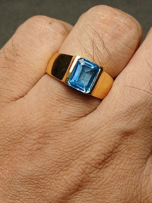 Custom made Blue Topaz Ring