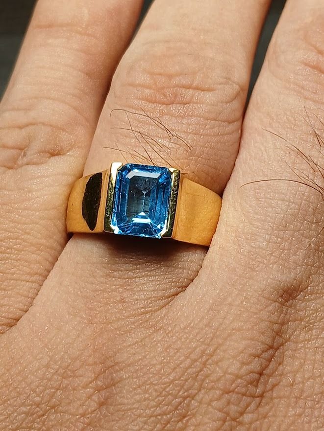 Custom made Blue Topaz Ring