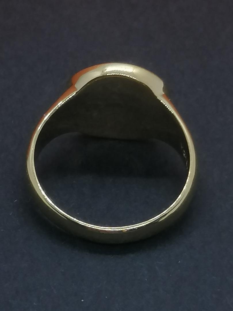18k Solid heavy signet ring with Custom Northern Star w/Engraving