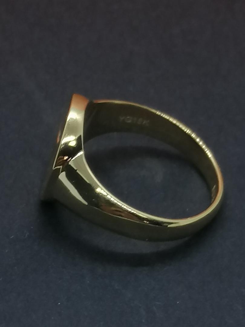 18k Solid heavy signet ring with Custom Northern Star w/Engraving