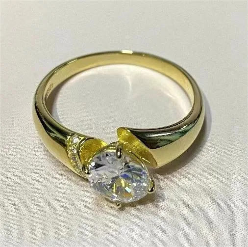 3ct Oval-Cut White Sapphire Engagement Ring