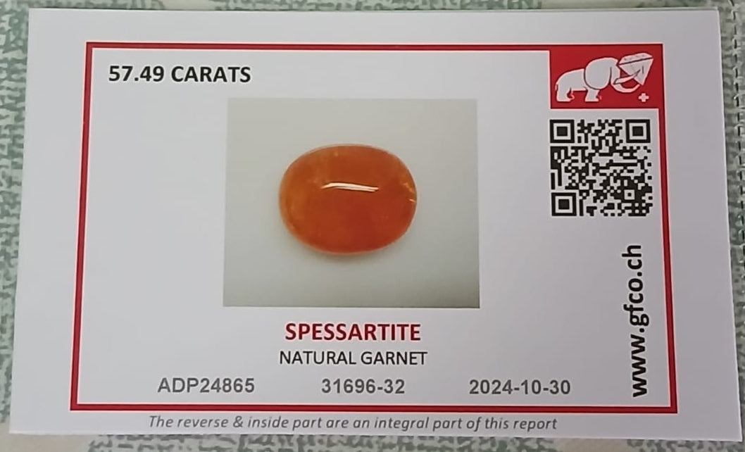 Natural Certified Spessartite Garnet: Sunset Glow 57.49cts- SG02 (24)