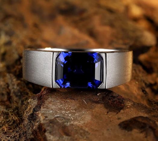 Lab Sapphire 925 with Rhodium