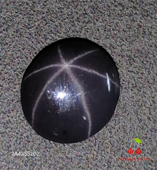 Swiss Lab Certified 1.61ct Natural Violet Star Spinel Gemstone