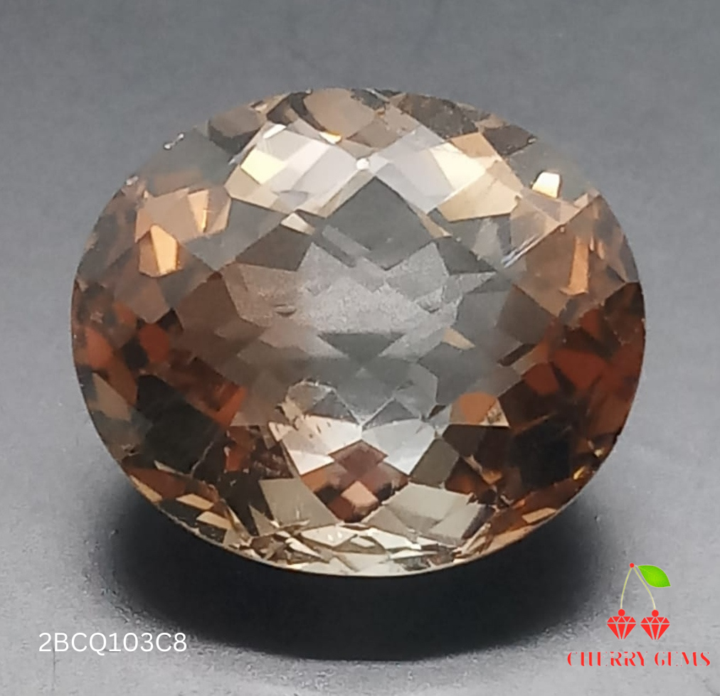 Natural Swiss Lab Certified Oval Shaped Bi-Color Topaz 12.52cts- 2BCQ103C8