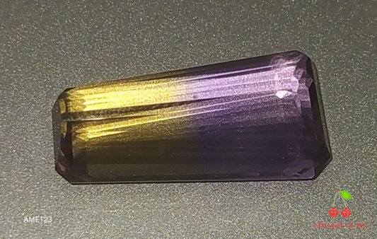 Natural Swiss Lab Certified 10.13cts Gorgeous Rare Tapered Baguette Ametrine Gemstone AMET23 (24)