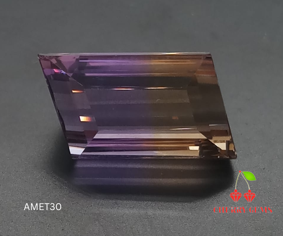 Natural Certified Parallelogram Ametrine: Lavender Gold 10.30cts- AMET30 (24)