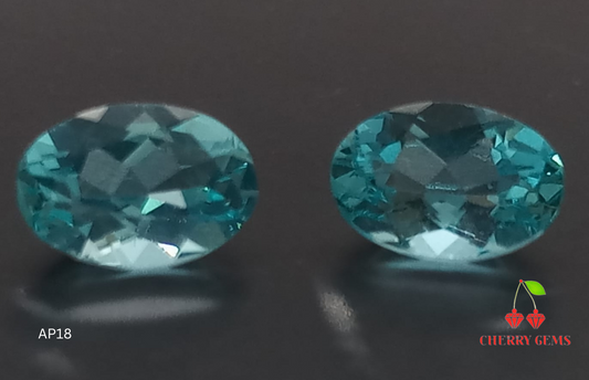 Natural Apatite Pair: Aqua Whispers 1.65cts- AP18 (24)