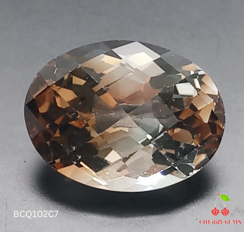 Natural Swiss Lab Certified Oval Shaped Bi-Color Topaz 12.54cts- BCQ102C7 (24)