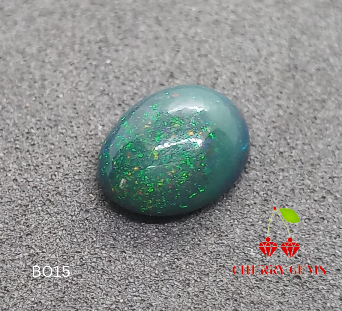 Natural Black Opal: Green Aurora  3.2cts- BO15 (24)