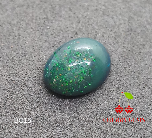 Natural Black Opal: Green Aurora  3.2cts- BO15 (24)