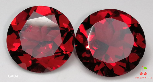 Natural Swiss Lab Certified Ravishing Pair of Red Garnets 5.91cts- GA04 (24)