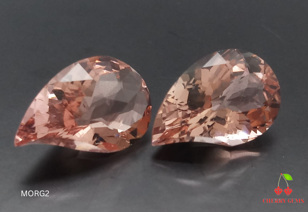 Natural Pair Morganite: Peach Blossom Embrace 9.40cts- MORG2 (24)