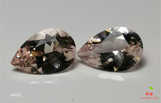 Natural Certified Pair Morganite: Peachy Radiance 8.86cts- MR01 (24)