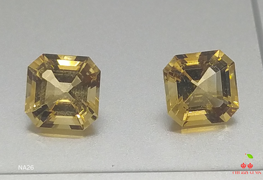 Natural Certified Pair Citrine: Honeyed Jewel 3.25 & 3.08cts- NA26 (24)