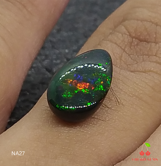 Natural Certified Black Opal: Cosmic Radiance 3.19cts- NA27 (24)