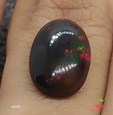 Natural Certified Black Opal: Enchanted Radiance 4.38cts- NA49 (24)