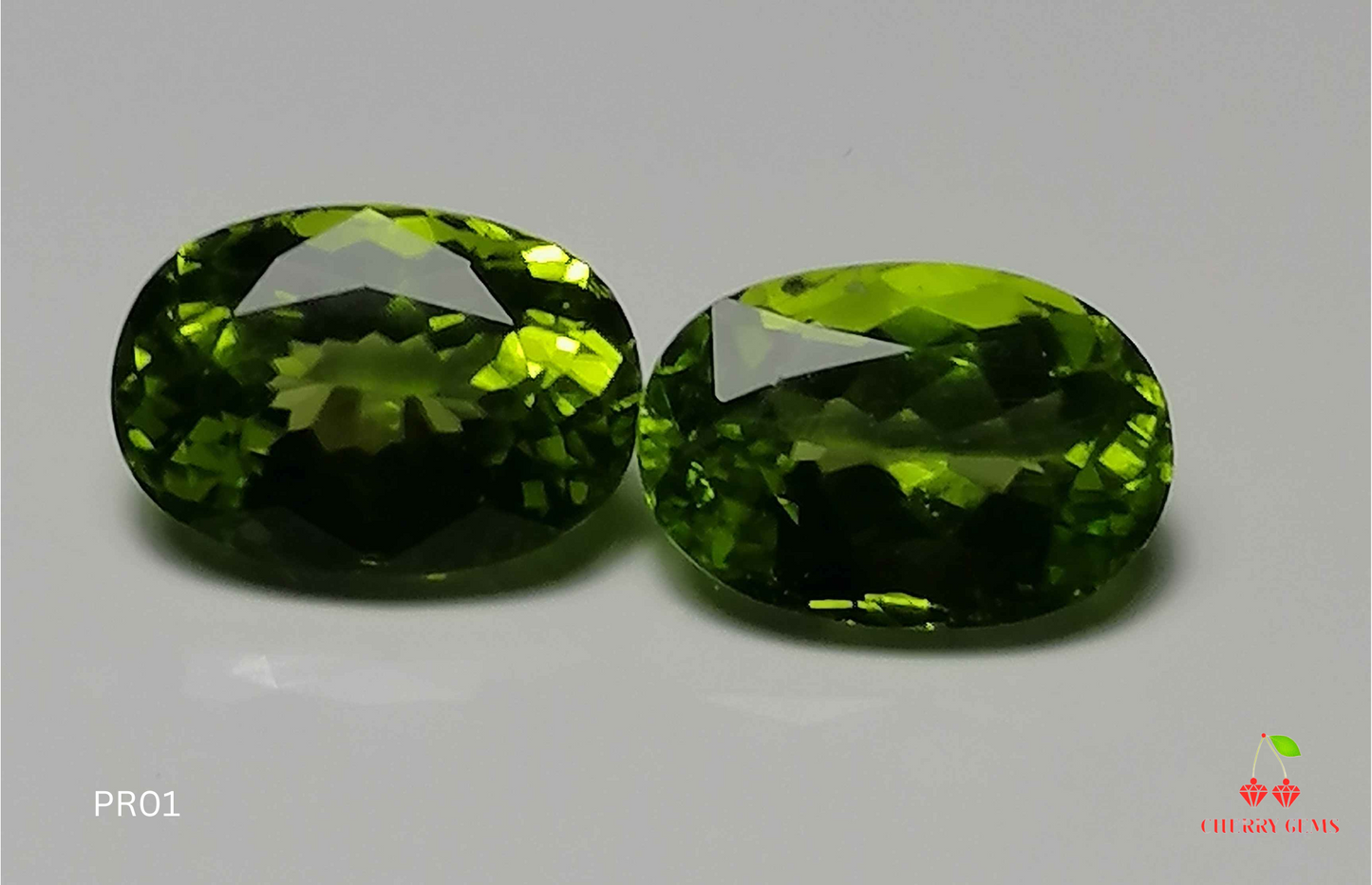 Natural Certified Green Pair Peridot: Ivy Sheen 9.05cts-PR01 (24)