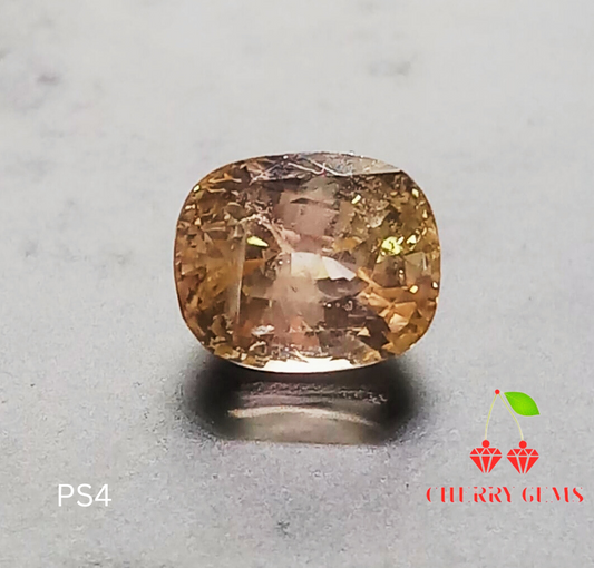 Natural Slightly Pinkish Orange Sapphire: Apricot Blaze  3.08cts- PS4 (24)