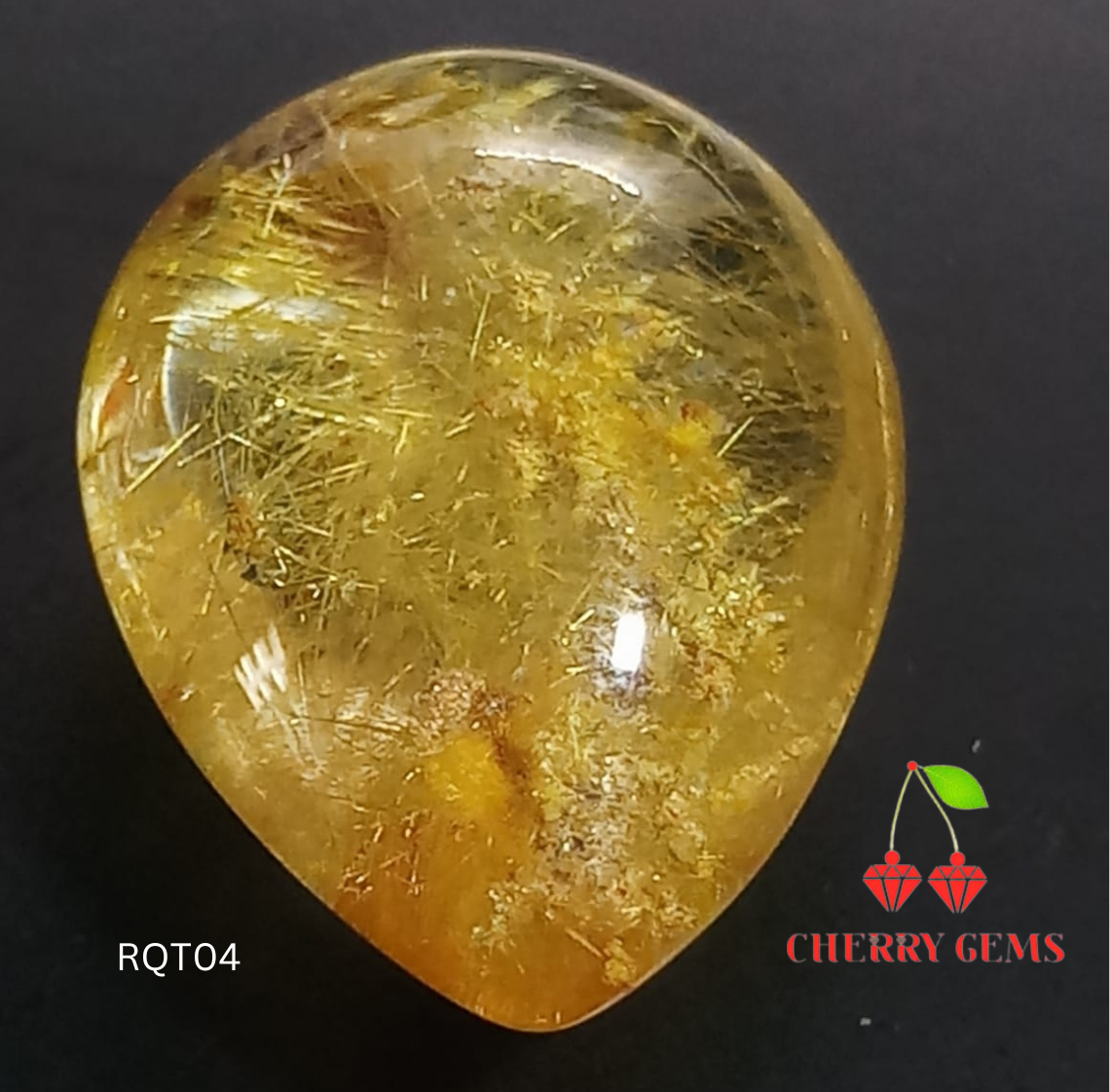 Natural Golden Rutilated Quartz: Lustrous Threads 23.9cts- RQT04 (24)