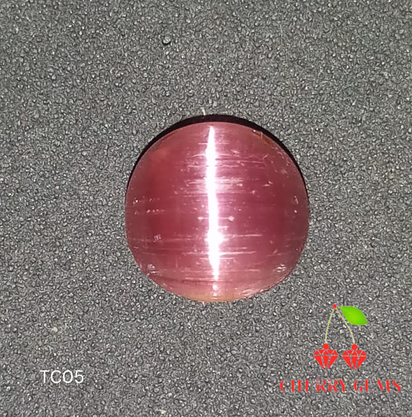 Natural Certified Tourmaline Catseye: Fuchsia Flash 4.48cts- TC05 (24)