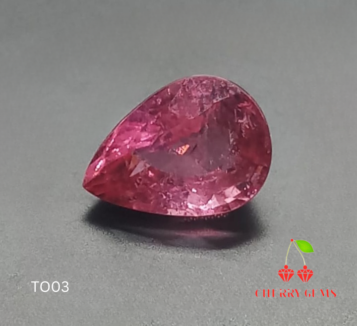 Natural Pear Shaped Tourmaline: HaloTint Jewel 1.95cts- TO03 (24)