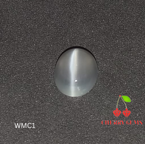 Natural White Moonstone Catseye Gemstone 4.4cts - WMC1 (24)