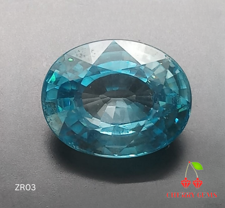 Natural Blue Zircon: Celestine Bluebeam 6.8cts- ZR03 (24)