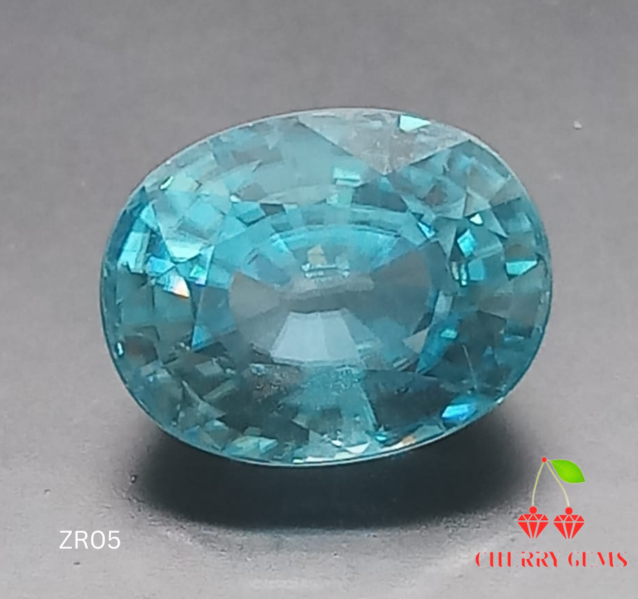 Natural Blue Zircon: Aqua Radiance 6.3cts- ZR05 (24)