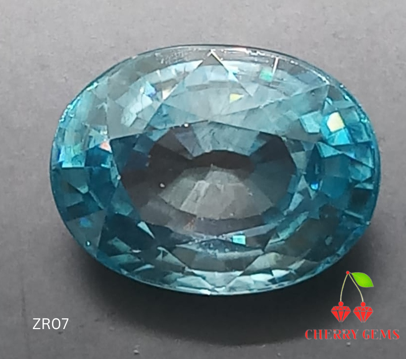 Natural Blue Zircon: Celestial Cerulean 7.05cts- ZR07 (24)