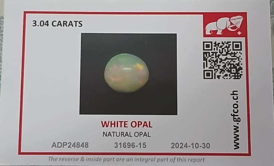 Natural Certified Opal 3.04cts OP32