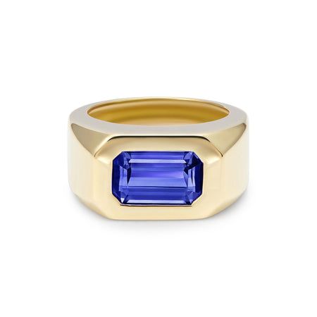 Sapphire Radiance Gold Ring