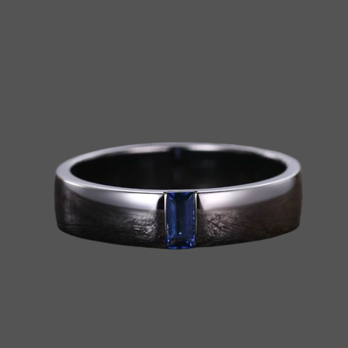 Band Ring with Blue Sapphire