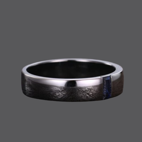 Band Ring with Blue Sapphire