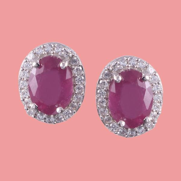 Radiant Ruby Earrings – Set in Gleaming 925 Sterling Silver