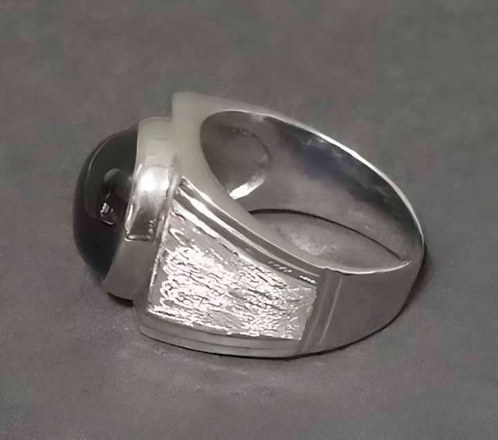 NATURAL BLACK STAR RING FOR MEN (SIZE 10.5) MR18