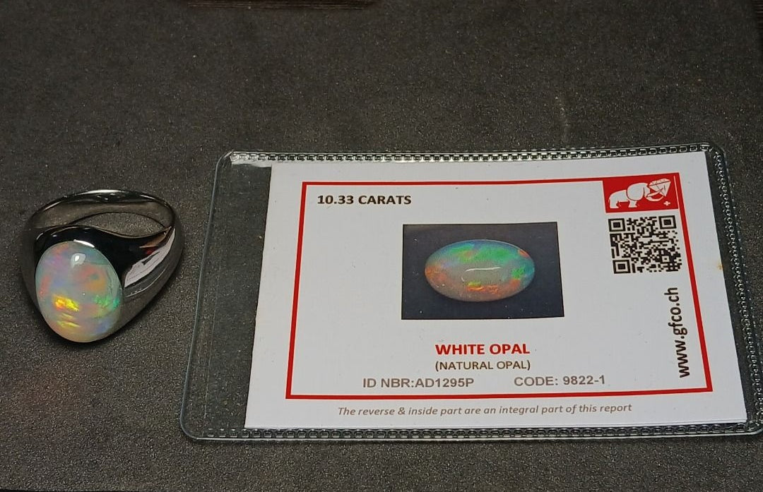 Custom Certified Opal Swiss Lab Cert 10.33cts