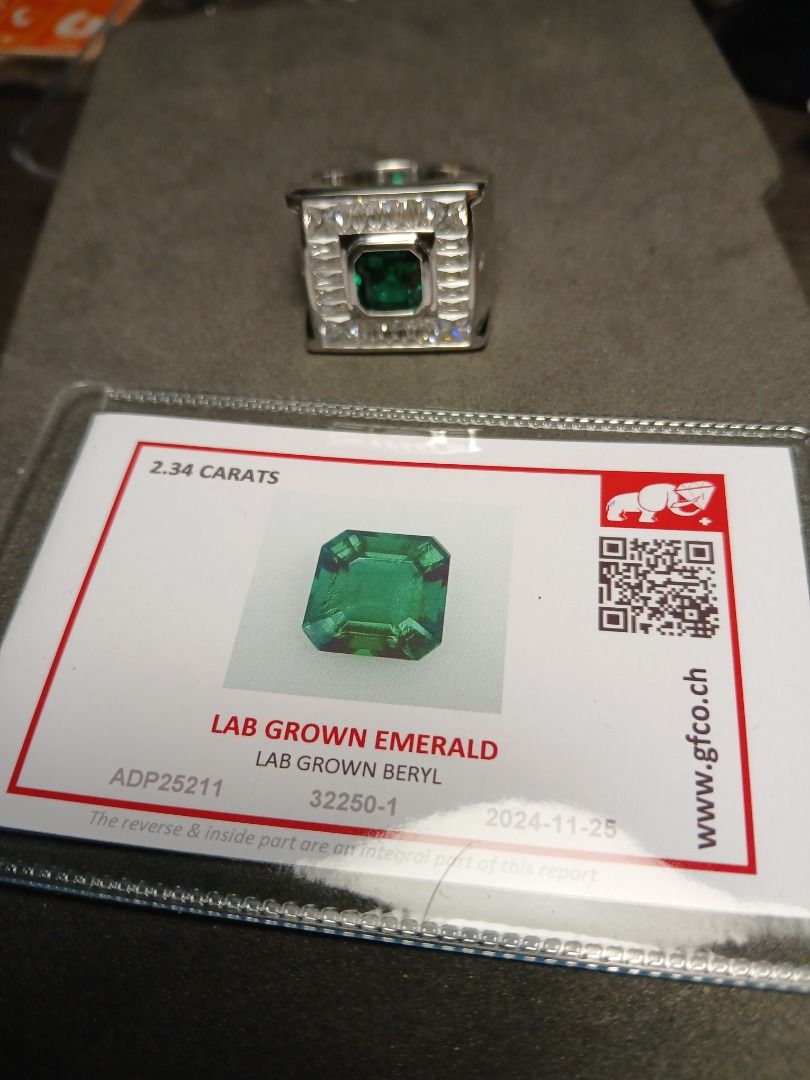 Custom Certified Emerald Ring 2.34cts