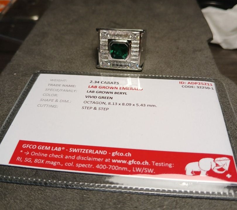 Custom Certified Emerald Ring 2.34cts
